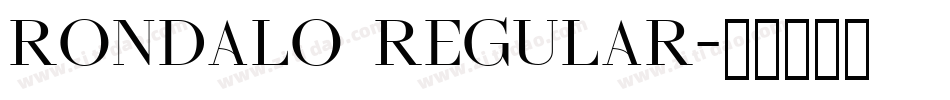 Rondalo Regular字体转换